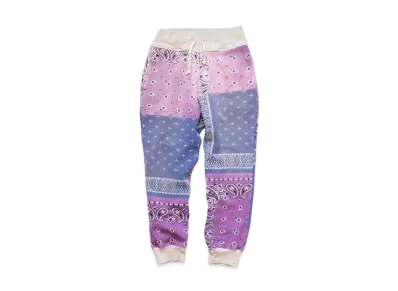 KAPITAL Fleece Bandanna Sweat Rib Pants "Light Purple"