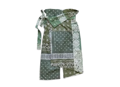 KAPITAL Gauze Bandanna Patchwork Wrap Pants "Khaki"