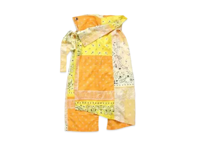 KAPITAL Gauze Bandanna Patchwork Wrap Pants "Yellow"