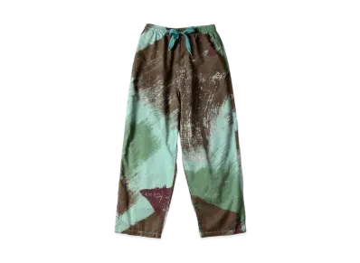 KAPITAL Combed Burberry Brush Camo Easy Pants "Turquoise"