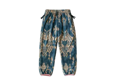 KAPITAL Java Kasuri Fleece Easy Pants "Navy"