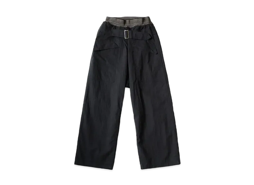 KAPITAL Ripstop Aviator Suit Cut Pants "Black"