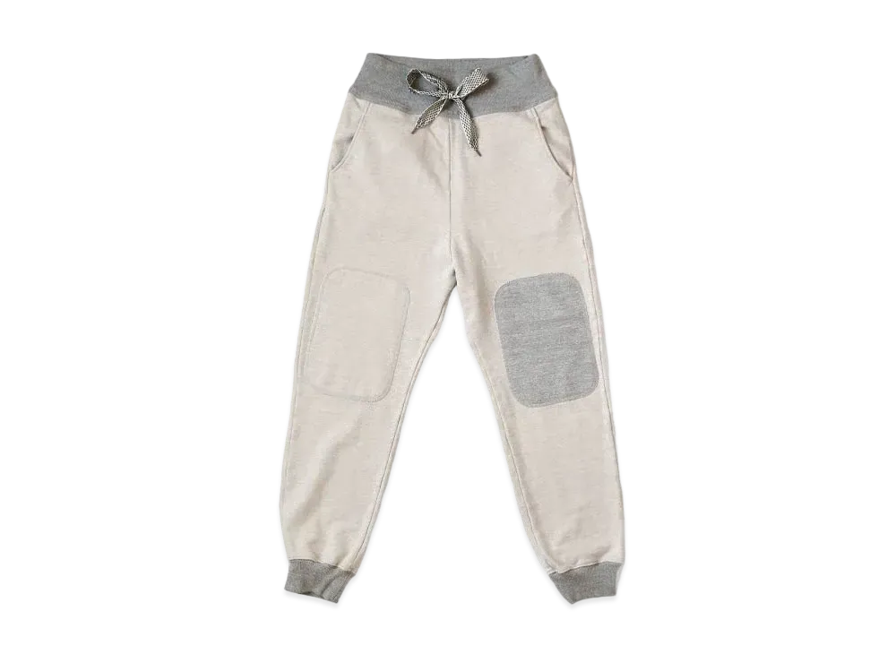 KAPITAL Top Fleece Knee Patch Sweat Rib Pants "Kinari"