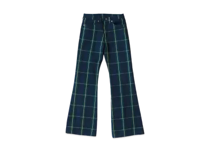 KAPITAL 11oz Tartan Check 5P "Green Yellow"