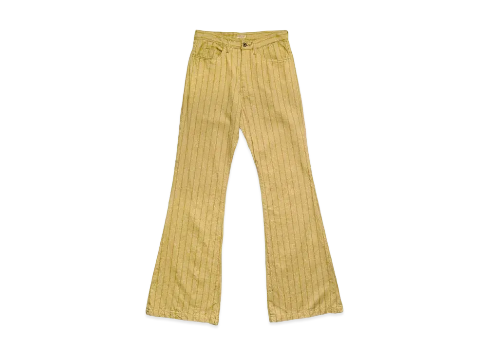 KAPITAL Cotton Linen Gibson Stripe 5P "Gold"