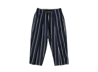 KAPITAL Linen Phillies Stripes Easy Beach Pants "Navy"