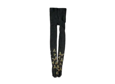 KAPITAL 200 Wool Butterfly Tights "Black"