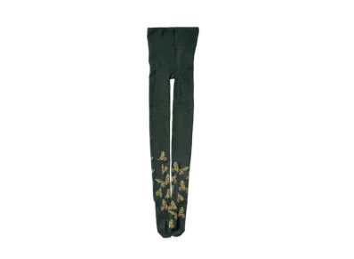 KAPITAL 200 Wool Butterfly Tights "Green"