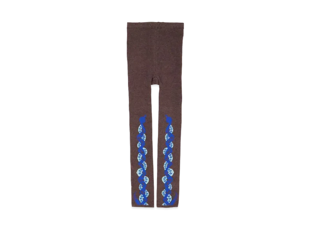 KAPITAL 200 Weaving Kuba Snake Leggings "Dark Purple"