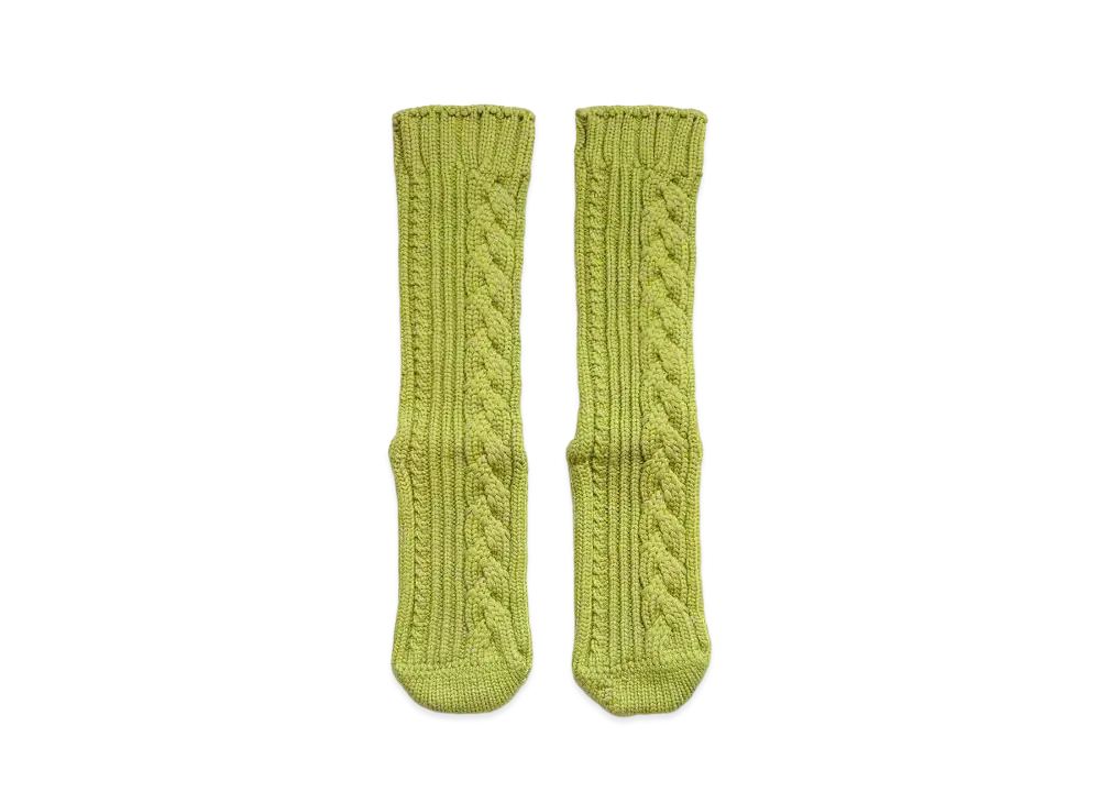 KAPITAL 5G Cable Knitting Socks "Lime"