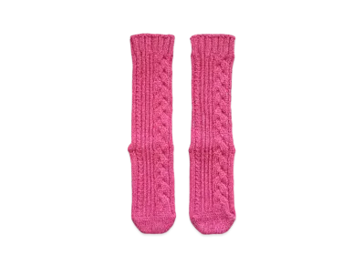 KAPITAL 5G Cable Knitting Socks "Pink"