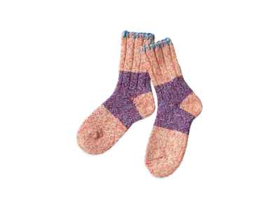 KAPITAL 56 Gogh Heather Stitch Socks "Purple"