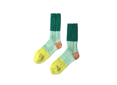 KAPITAL 56 Linen Heather Socks "Green"