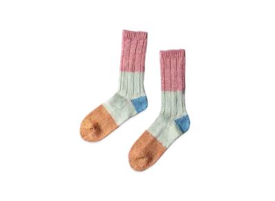 KAPITAL 56 Linen Heather Socks "Pink"