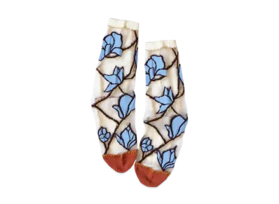 KAPITAL 200 Magnolia See Through Socks "Kinari"