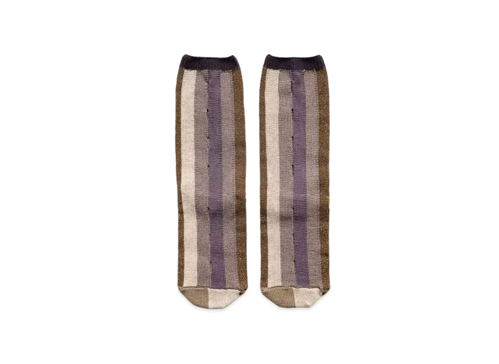 KAPITAL 96 Comfort Punching Socks "Brown"