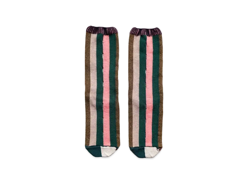 KAPITAL 96 Comfort Punching Socks "Green"