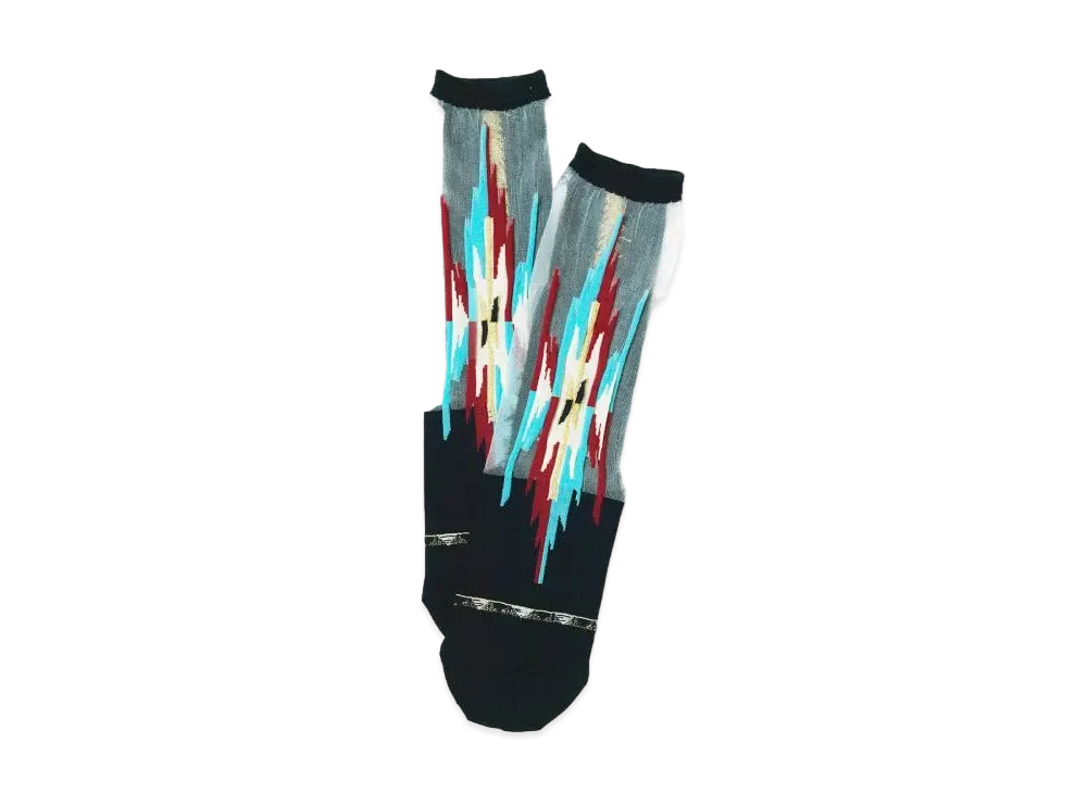 KAPITAL 200 Ortegany See Through Socks "Black"