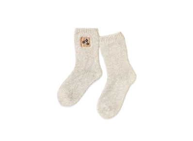 KAPITAL 56 Cookie Embroidery Socks "Ivory"