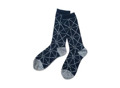 KAPITAL 84 Sashiko Socks "Navy"