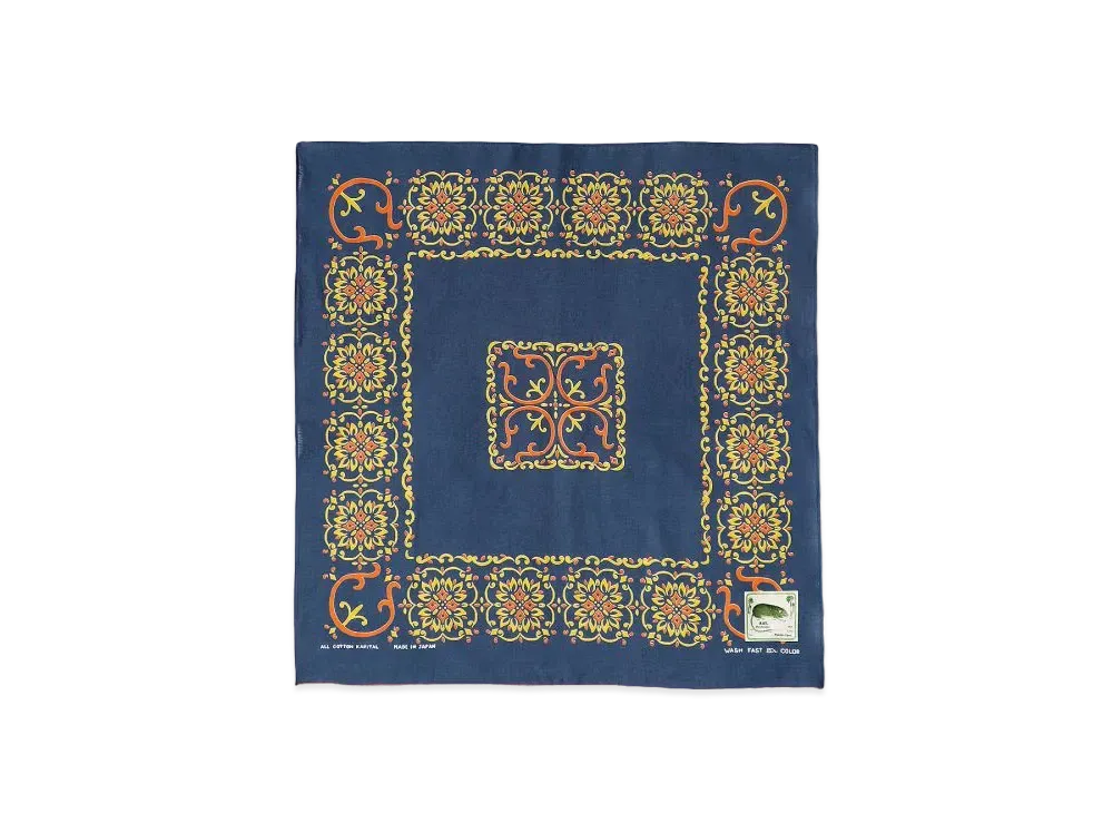 KAPITAL Selvage Bandanna "Navy"