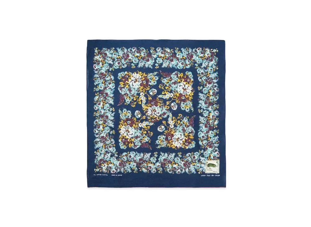 KAPITAL Selvage Bandanna "Navy"