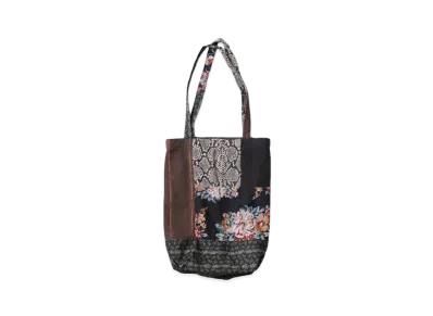 KAPITAL Patchwork Novel Tote Bag "Black"