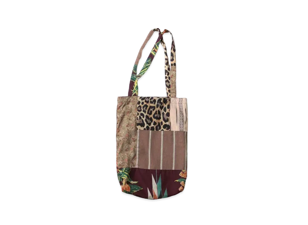 KAPITAL Patchwork Novel Tote Bag "Brown"