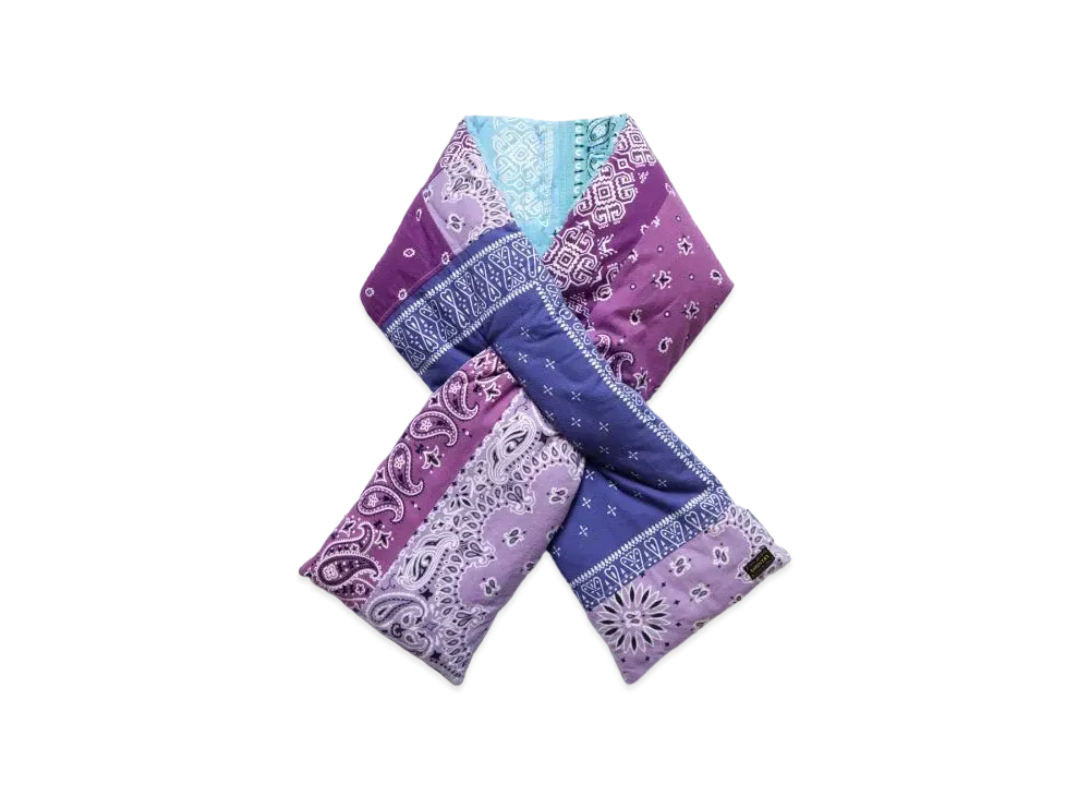 KAPITAL Flannel Bandanna Reversible Muffler "Purple"