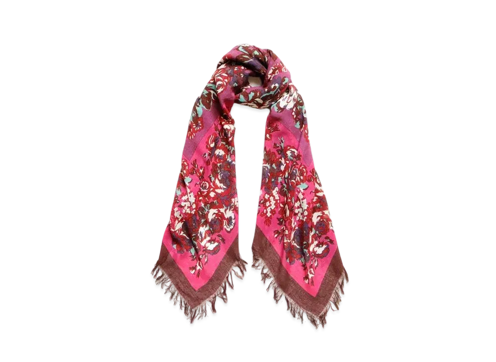KAPITAL Rayon Fringe Stall "Magenta"