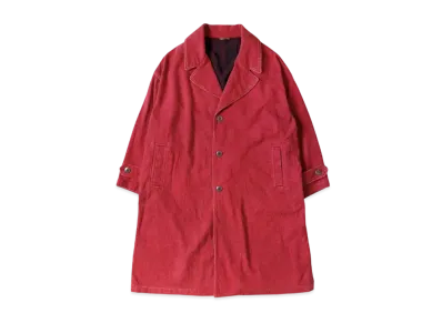 KAPITAL Twill Aging Wool Cavalier Coat "Red"
