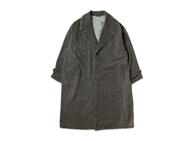 KAPITAL Twill Aging Wool Cavalier Coat "Charcoal"