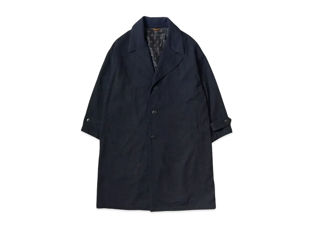 KAPITAL Twill Aging Wool Cavalier Coat "Indigo"