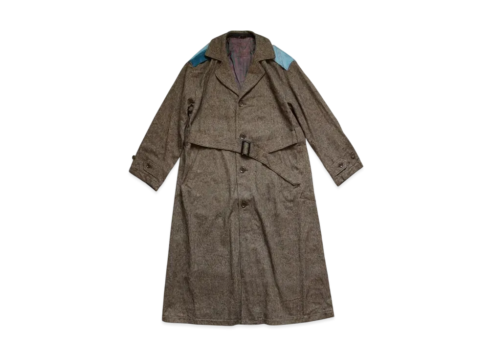 KAPITAL Cotton Tweed Drag Coat "Brown"