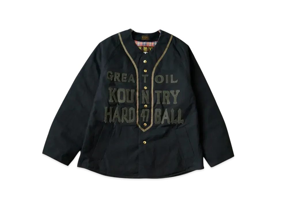 KAPITAL Cotton Weather Oil Coating Baseball Blouson 