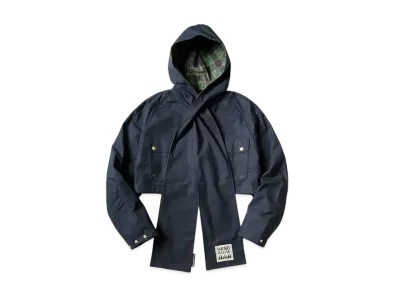 KAPITAL Cotton Weather Oil Coating Rabbit Gale Parker "Navy"