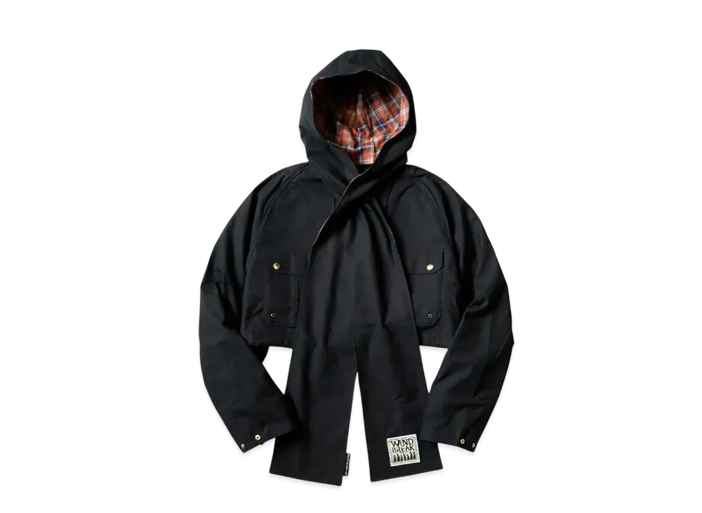 KAPITAL Cotton Weather Oil Coating Rabbit Gale Parker "Black"