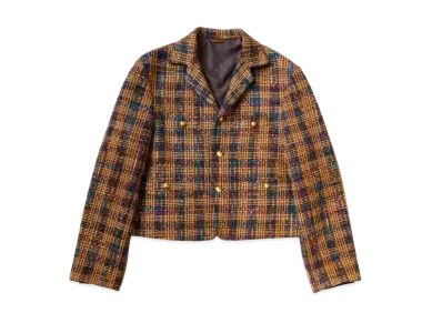 KAPITAL Kaza Tweed Check Bubba Sawyer Jacket "Orange"