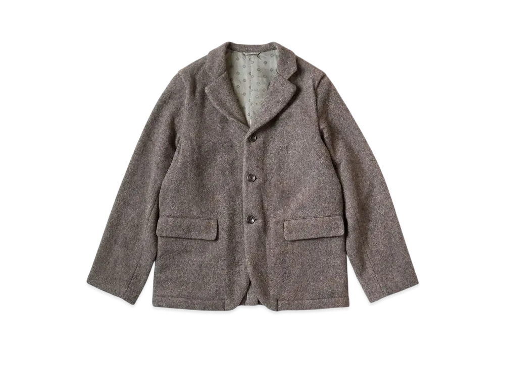 KAPITAL Fully Herringbone Wool Hospital Jacket "Beige"