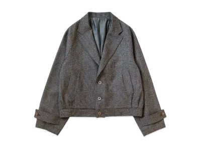KAPITAL High Density Tweed Drizzler Suit Jacket "Dark Brown"