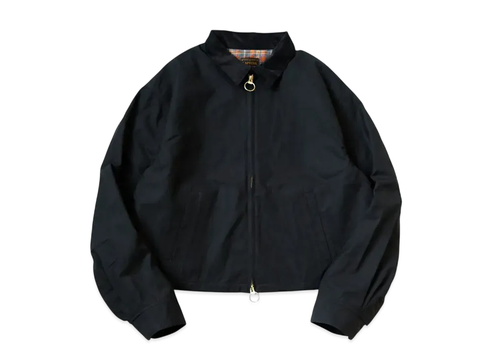 KAPITAL Cotton Weather Oil Coating Drizzler Jacket "Black"