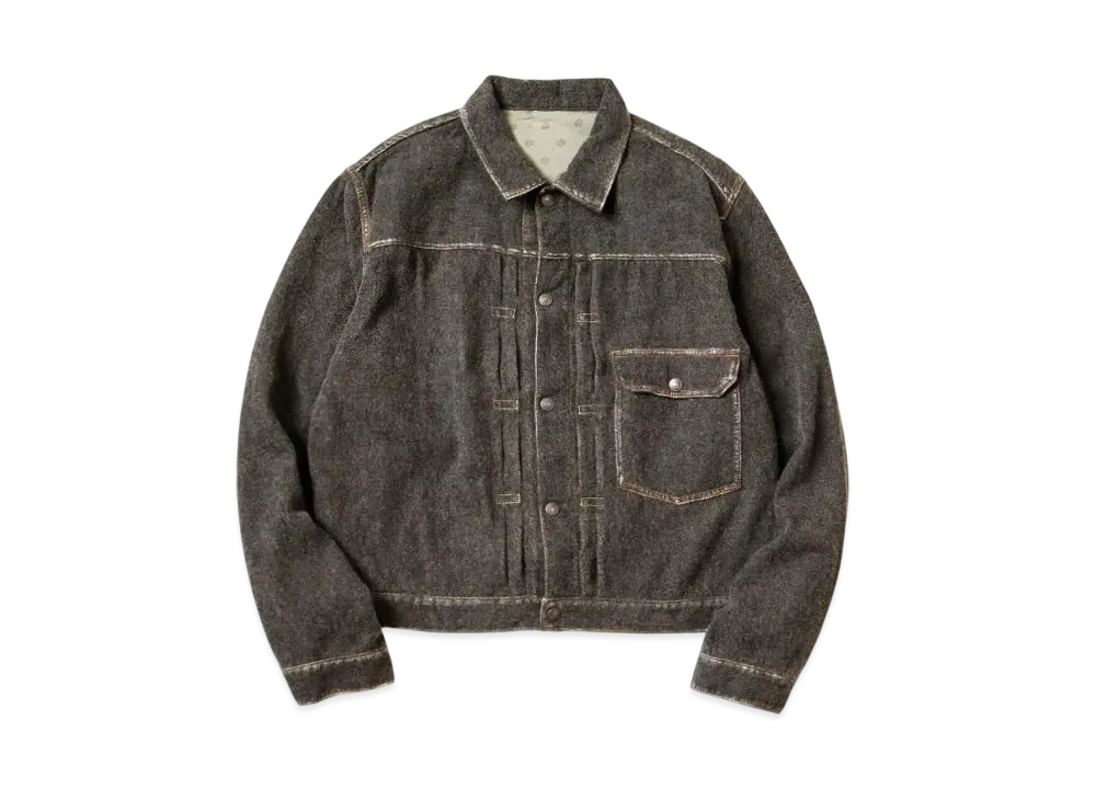 KAPITAL Twill Aging Wool 1st Jacket "Charcoal"