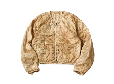 KAPITAL Nylon Quilting Uneven Dyeing Lining Cropped Bolero "Sohorenga"