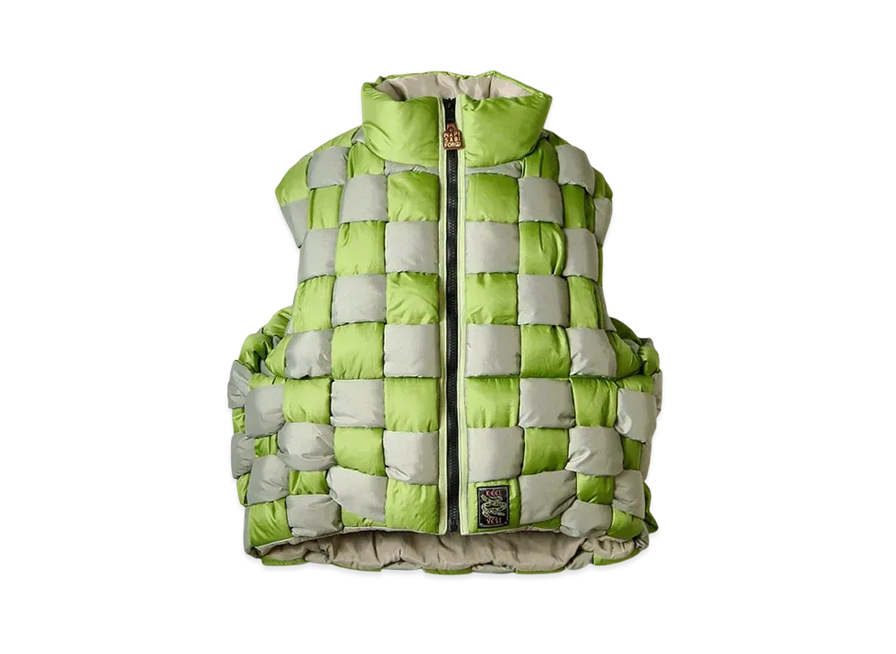 KAPITAL Ripstop Nylon Weaving Vest "Green"