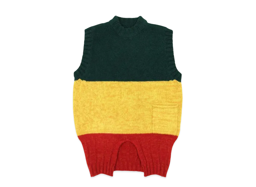 KAPITAL 3G Wool Raster Vest "Red"