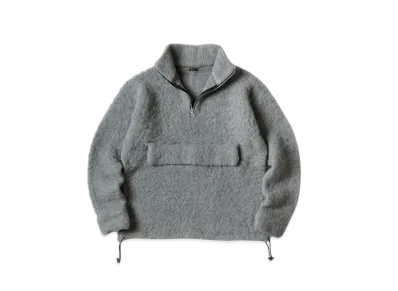 KAPITAL 5G Mohair Half Zip Anorak "Grey"