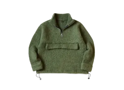 KAPITAL 5G Mohair Half Zip Anorak "Green"