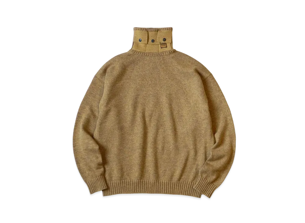 KAPITAL 8G Cotton Wool Nickel 3 High Neck Sweater "Gold"