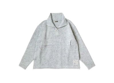 KAPITAL 5G Shetland Wool Half Zip Anorak "Grey"