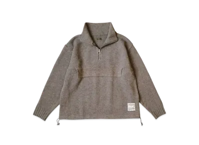 KAPITAL 5G Shetland Wool Half Zip Anorak "Moka"